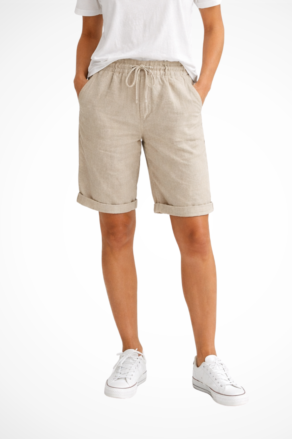 Aveline | Women Relaxed Fit Linen Capri Pants for Everyday Wear