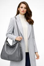 Sloane | Women Oversized Zip Detail Hobo Shoulder Bag