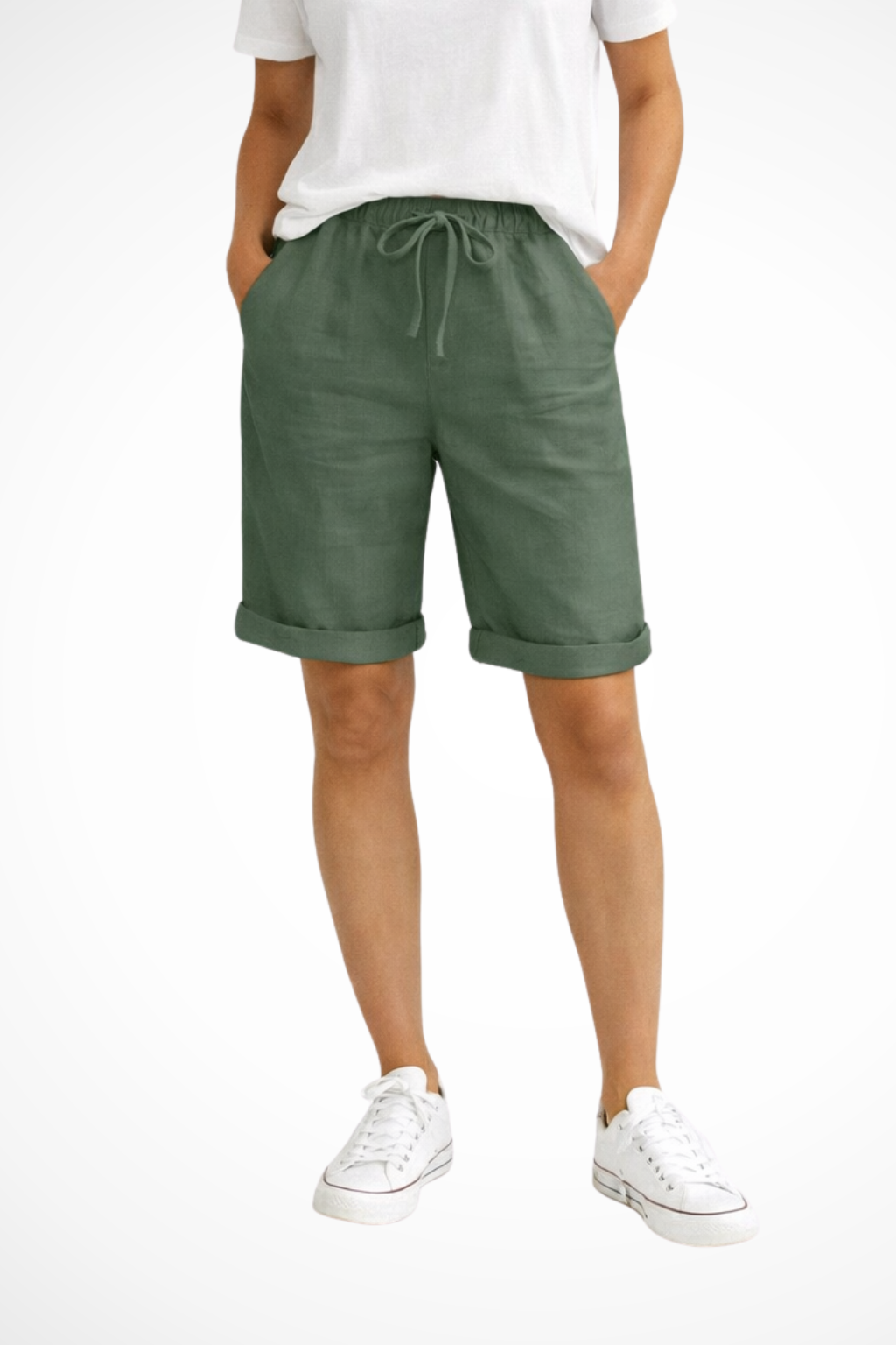 Aveline | Women Relaxed Fit Linen Capri Pants for Everyday Wear