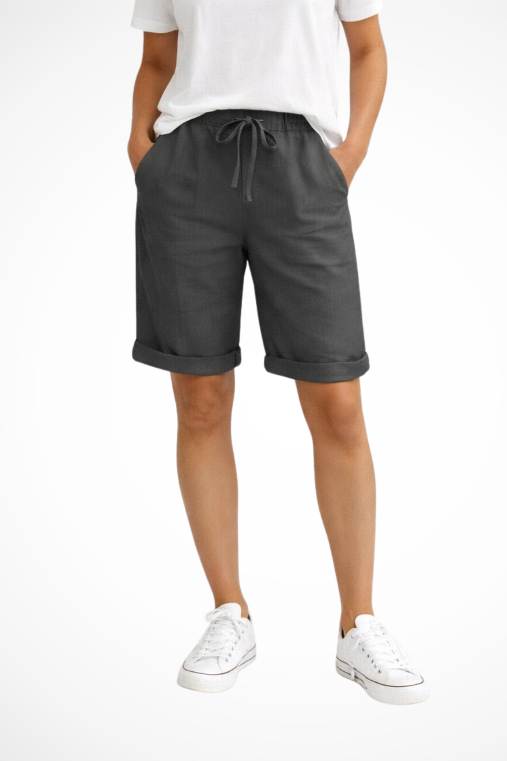 Aveline | Women Relaxed Fit Linen Capri Pants for Everyday Wear