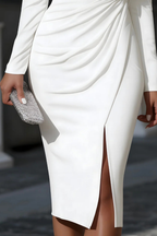 Delphina | Women Asymmetric One Shoulder Wedding Guest Midi Dress