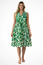Amelia | Women Sleeveless V Neck Beach Boho Midi Dress
