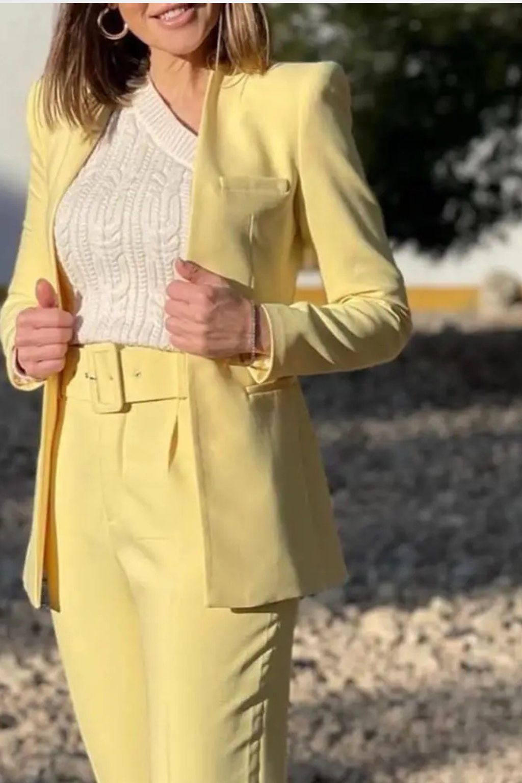 Josephine | Women Tailored Blazer and Wide Leg Trousers Suit Set