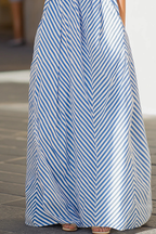 Pembury | Women Striped Halter Neck Summer Maxi Dress