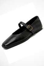 Georgiana | Women Square Toe Buckle Strap Mary Jane Ballet Flats