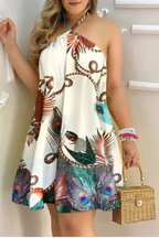 Elara | Women Halter Neck Backless Mini Dress