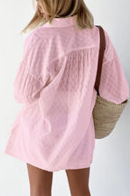 Darla | Women Oversized Long Sleeve Broderie Shirt and Matching Shorts Summer Set