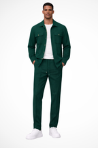 Tanner | Men Long Sleeve Chest Pocket Overshirt and Straight Leg Trousers Set