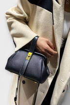 Joanna | Women Structured Mini Top Handle Crossbody Bag with Gold Clasp