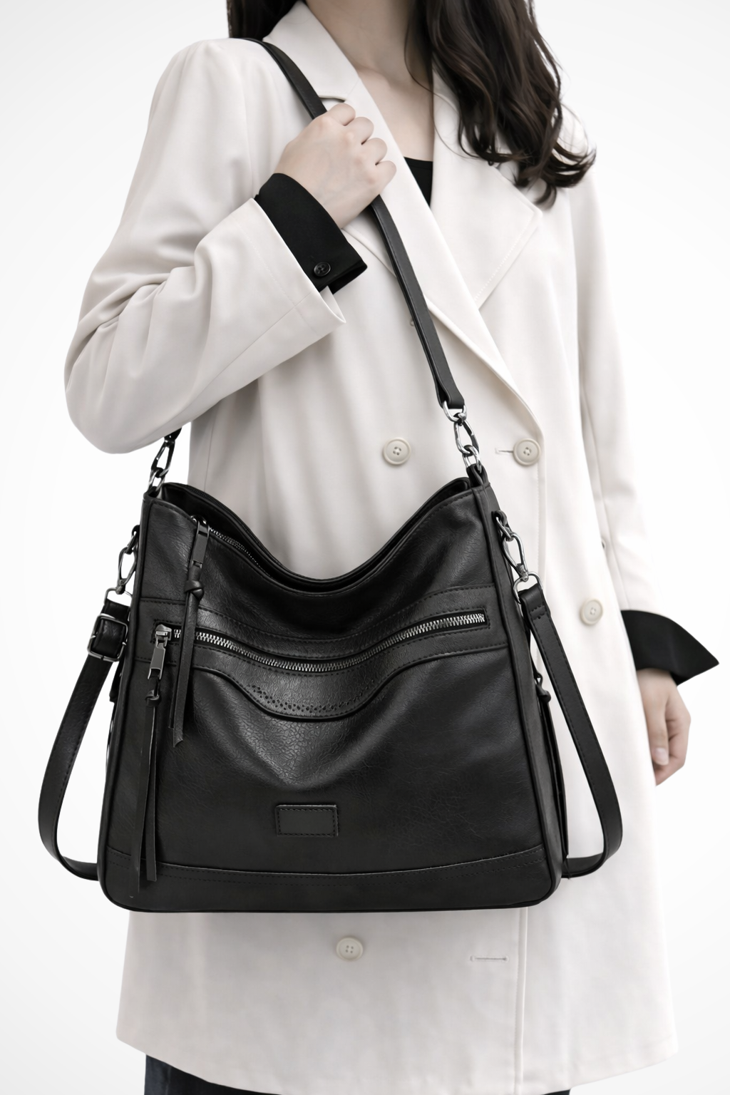 Ardelle | Women Zip Detail Slouchy Shoulder Bag