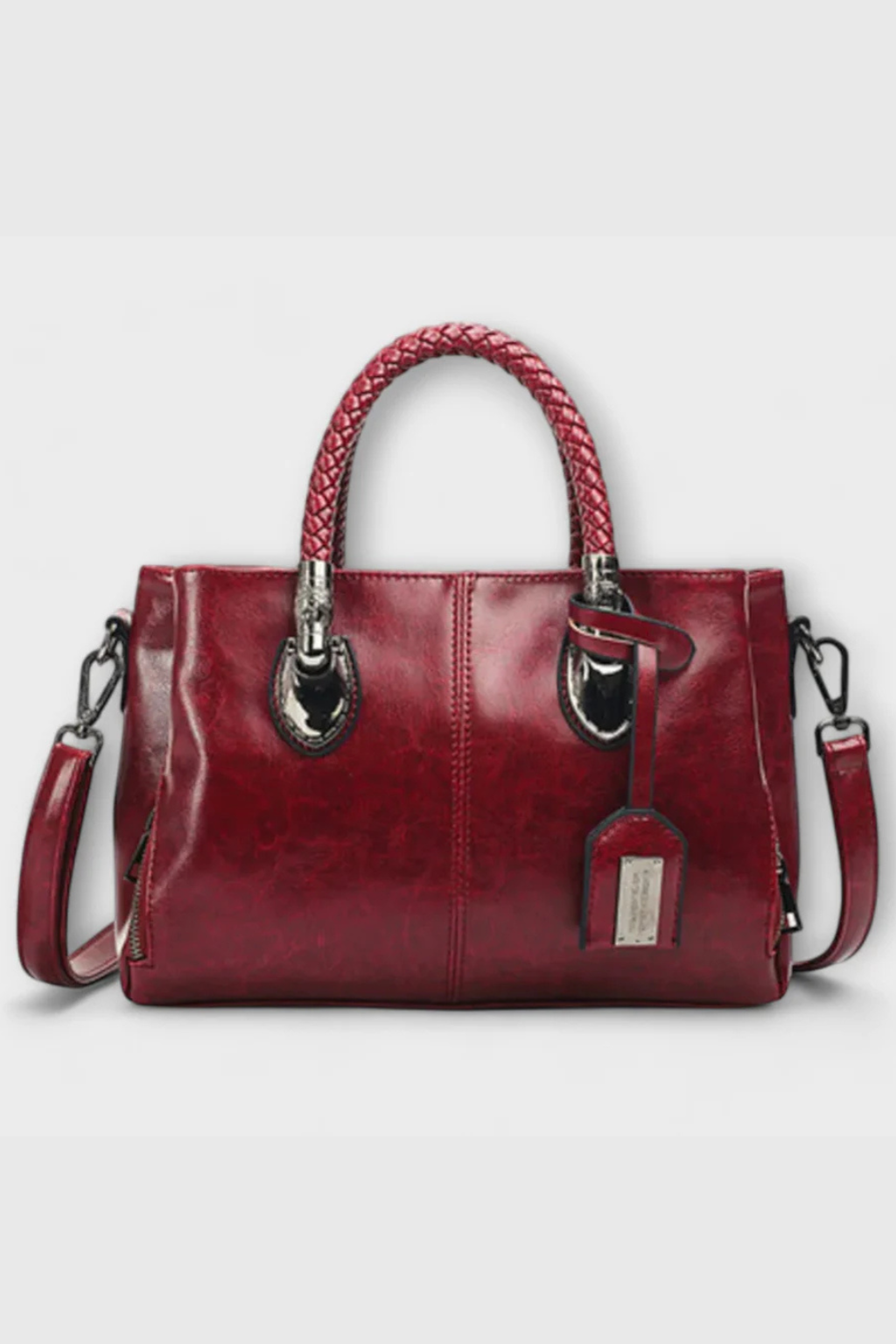 Valencia | Women Braided Handle Structured Handbag