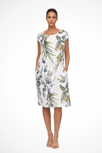 Ivy | Women Casual Relaxed Fit Summer Dress with Botanical Print
