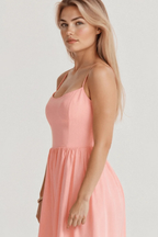 Aurevia | Women Ascot Style A Line Wedding Guest Midi Dress