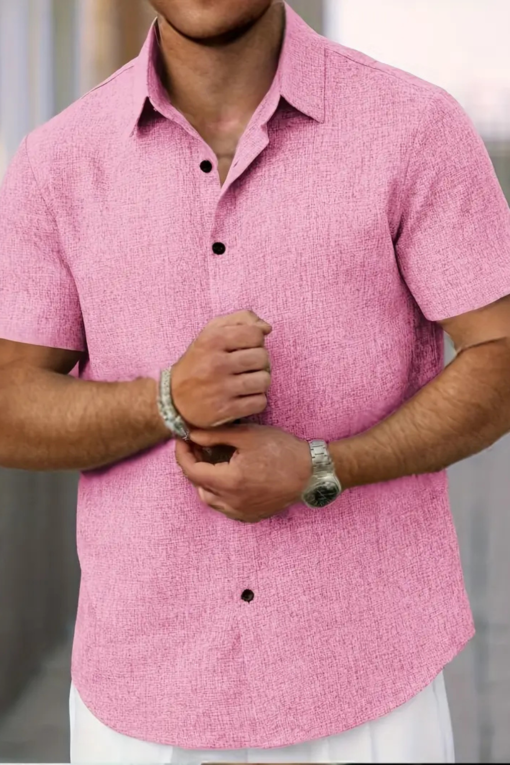 Callum | Men Short Sleeve Button Down Summer Shirt
