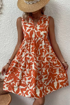 Amelia | Women Sleeveless V Neck Beach Boho Midi Dress