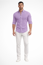 Callum | Men Loose Fit Long Sleeve Cotton Lapel Casual Summer Shirt