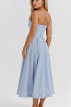 Aurevia | Women Ascot Style A Line Wedding Guest Midi Dress