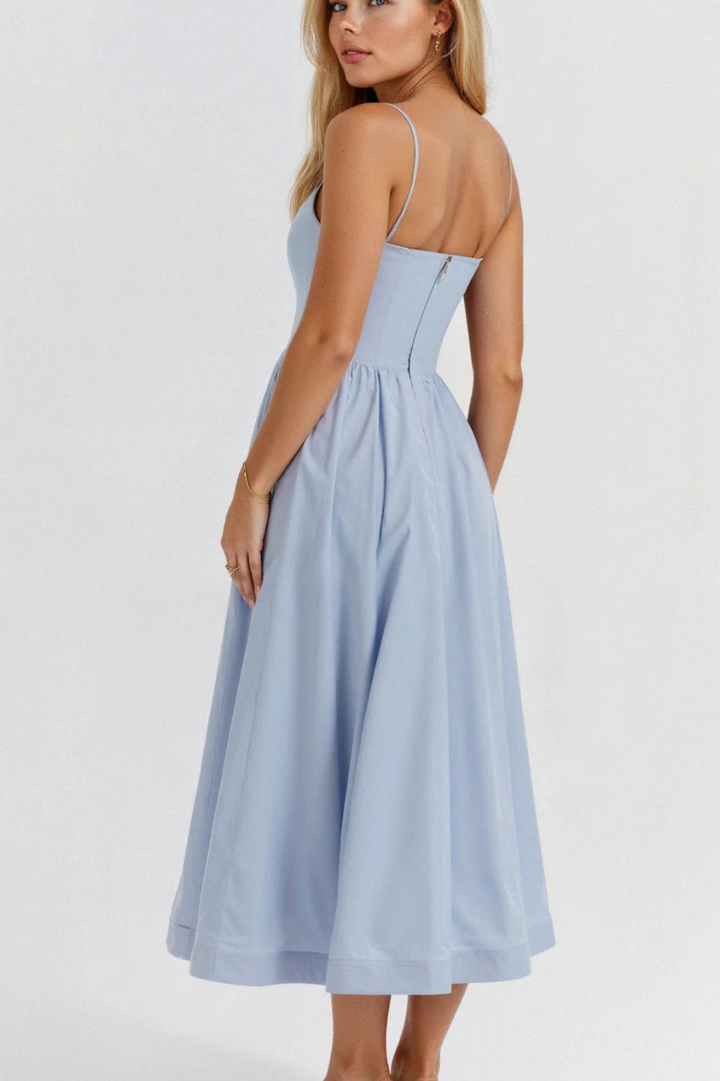 Aurevia | Women Ascot Style A Line Wedding Guest Midi Dress