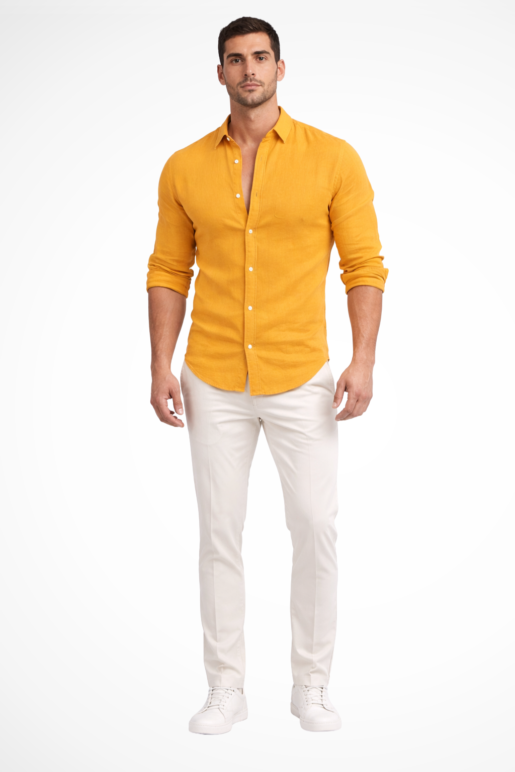Callum | Men Loose Fit Long Sleeve Cotton Lapel Casual Summer Shirt