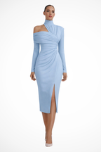 Delphina | Women Asymmetric One Shoulder Wedding Guest Midi Dress