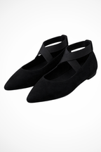 Emmeline | Women Pointed Toe Ankle Strap Ballet Flats