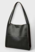 Neva | Women Structured Front Pocket Textured Tote Shoulder Bag