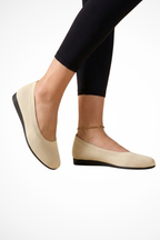 Dorothea | Women Knit Round Toe Slip On Ballet Flats
