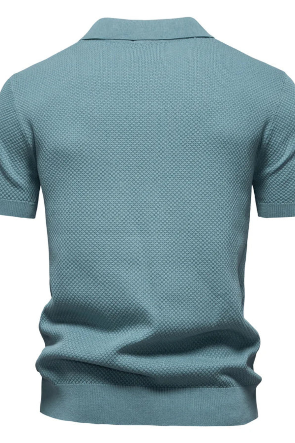 Alden | Men Textured Knit Short Sleeve Polo Shirt