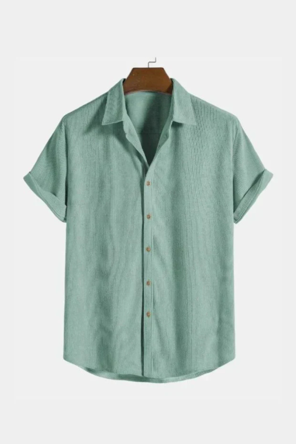 Bennett | Men Textured Short Sleeve Button Down Camp Collar Shirt