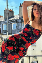 Elara | Women Floral Spaghetti Strap Maxi Summer Wedding Dress