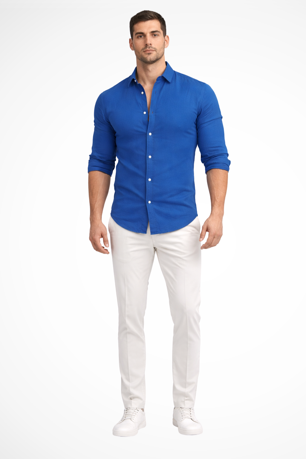 Callum | Men Loose Fit Long Sleeve Cotton Lapel Casual Summer Shirt
