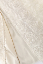 Mariah | Women V Neck Sleeveless 3D Floral Textured Fitted Wedding Guest Dress