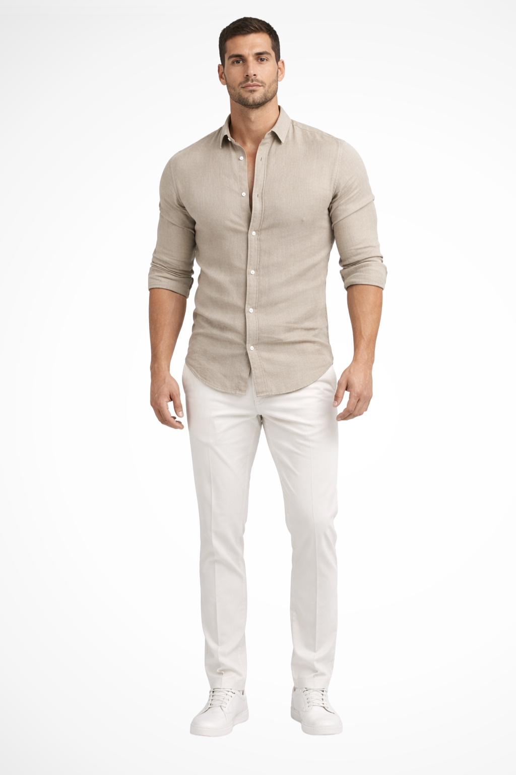 Callum | Men Loose Fit Long Sleeve Cotton Lapel Casual Summer Shirt