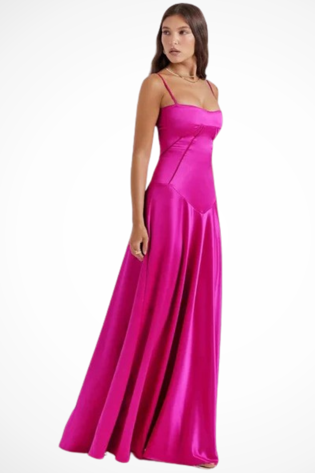 Lorenna | Women Satin Corset Wedding Guest Maxi Dress