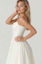 Aurevia | Women Ascot Style A Line Wedding Guest Midi Dress