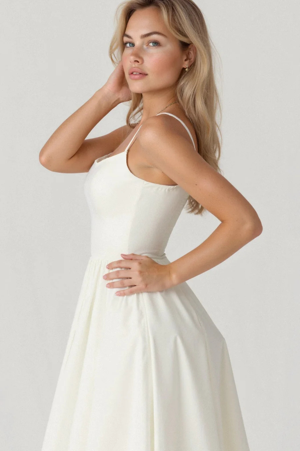 Aurevia | Women Ascot Style A Line Wedding Guest Midi Dress