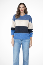 Tessara | Women’s Spring Colorblock Knit Sweater with Relaxed Fit