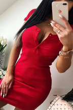 Louise | Women Strapless Ruched Mini Dress with Corset Fit