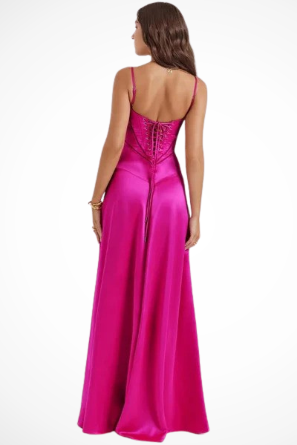 Lorenna | Women Satin Corset Wedding Guest Maxi Dress