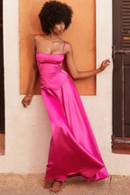 Lorenna | Women Satin Corset Wedding Guest Maxi Dress