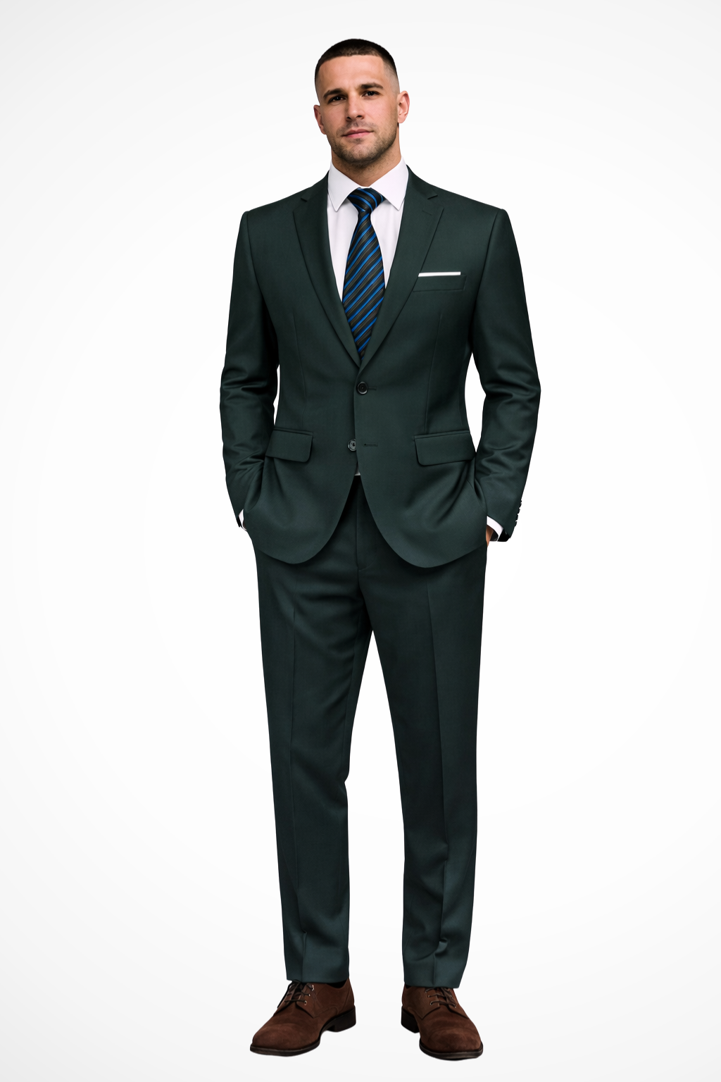 Langford | Men Fitted Two Piece Wedding Guest Suit with Notch Lapel