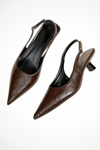 Lucinda | Women Pointed Toe Slingback Kitten Heels