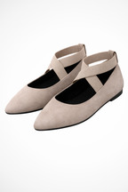 Emmeline | Women Pointed Toe Ankle Strap Ballet Flats