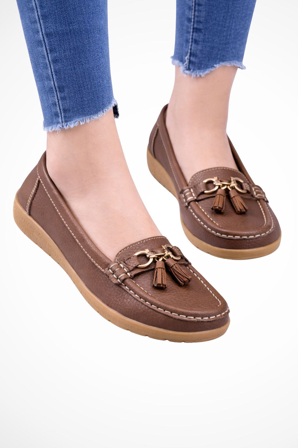 Gwendoline | Women Tassel Detail Slip On Ballet Flats Loafers