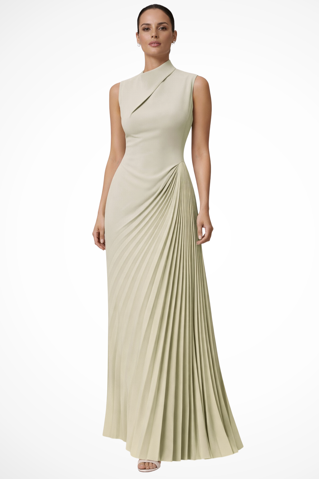 Lolalita | Women One Shoulder Pleated Wedding Guest Race Day Maxi Dress