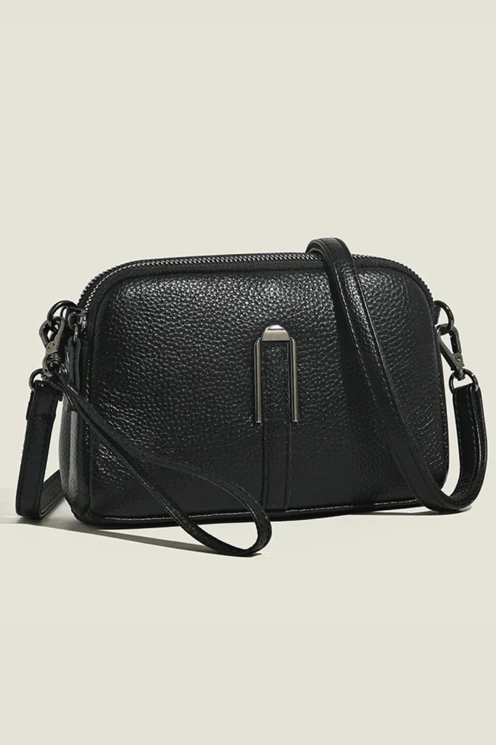Pella | Women Compact Double Zip Crossbody Shoulder Bag