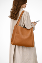 Neva | Women Structured Front Pocket Textured Tote Shoulder Bag