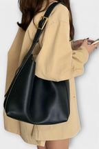 Lorne | Women Slouchy Gold Buckle Strap Shoulder Bag