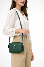 Pella | Women Compact Double Zip Crossbody Shoulder Bag
