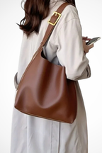 Lorne | Women Slouchy Gold Buckle Strap Shoulder Bag